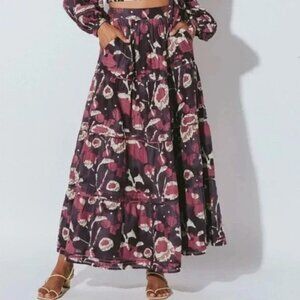 Cleobella purple floral skirt